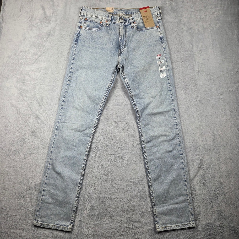 Levis 511 Slim Jeans Mens 32x32 Light Wash New Stretch Denim 04511-5859
